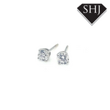 18ct White Gold Diamond Stud Earrings 0.34ct