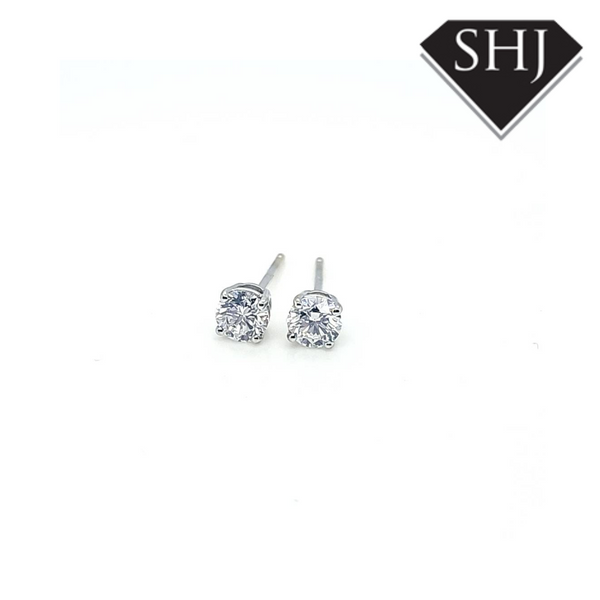 18ct White Gold Diamond Stud Earrings 0.60ct