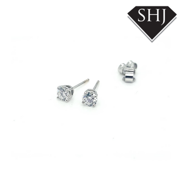 18ct White Gold Diamond Stud Earrings 0.60ct