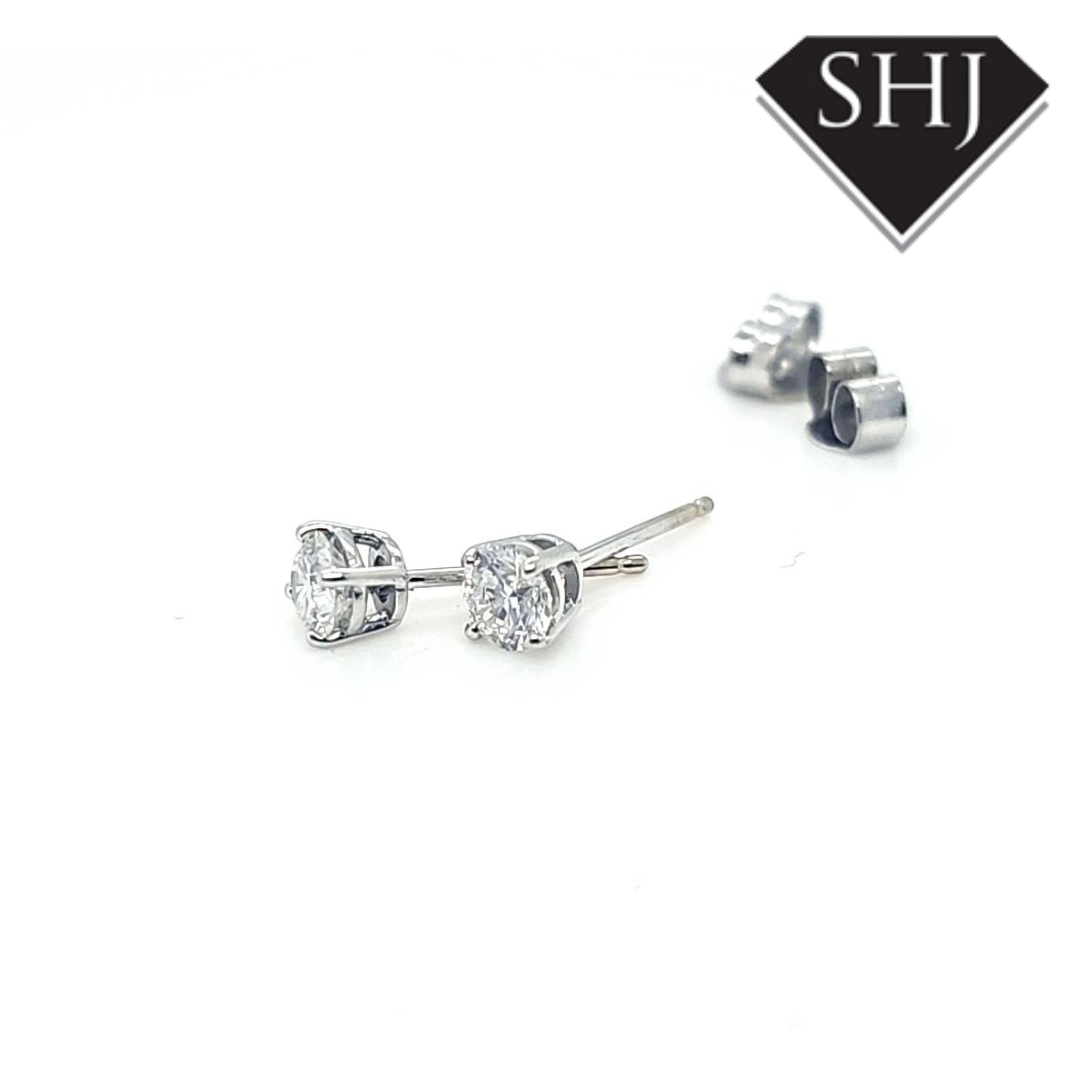 18ct White Gold Diamond Stud Earrings 0.60ct