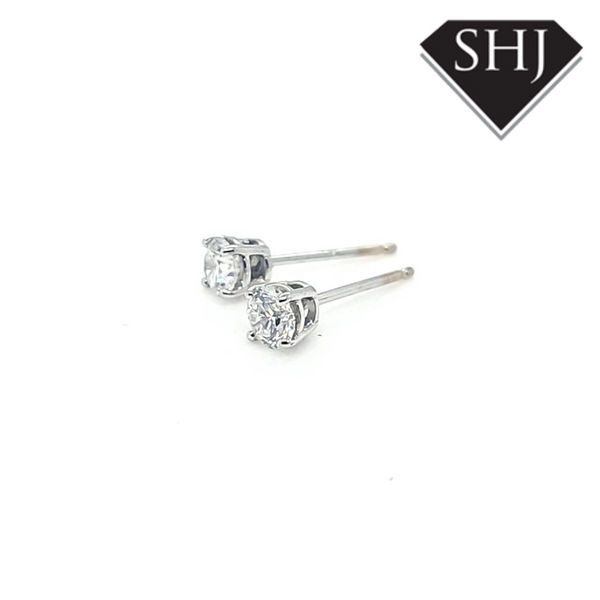 18ct White Gold Diamond Stud Earrings 0.60ct