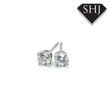 18ct White Gold Diamond Stud Earrings 0.60ct