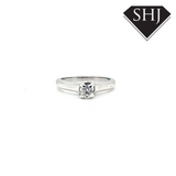 18ct White Gold Diamond Single Stone Ring 0.25ct 'I'