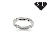 Platinum and Diamond Fancy Band Ring 'K'