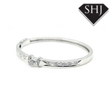 Appr 18ct White Gold Diamond Bangle