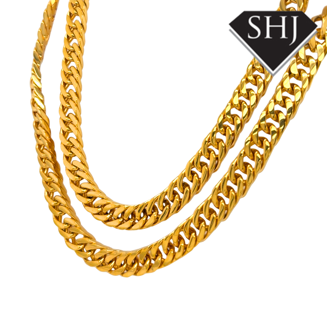 Stainless Steel Gold Plated 20" Curb Chain Necklace