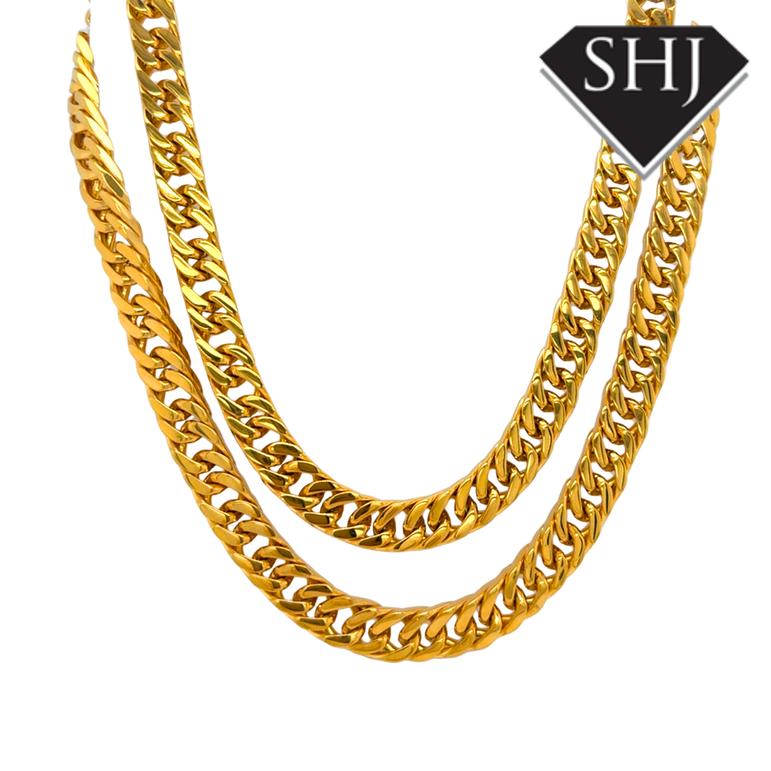 Stainless Steel Gold Plated 20" Curb Chain Necklace