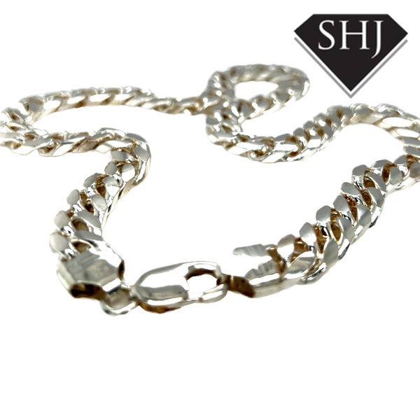 Mens Silver Curb Chain