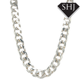 Mens Silver Curb Chain