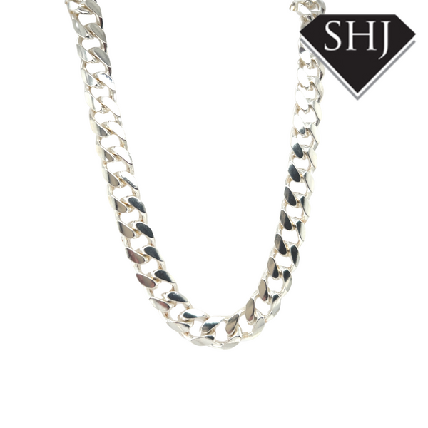 Mens Silver Curb Chain