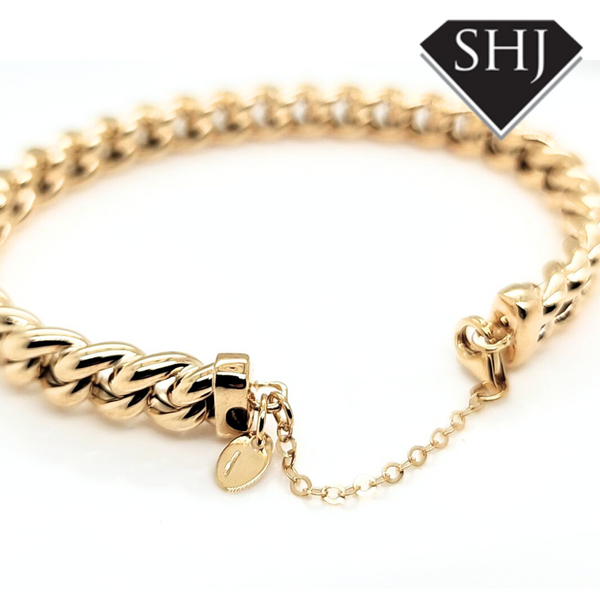 9ct Yellow Gold Chain Bangle