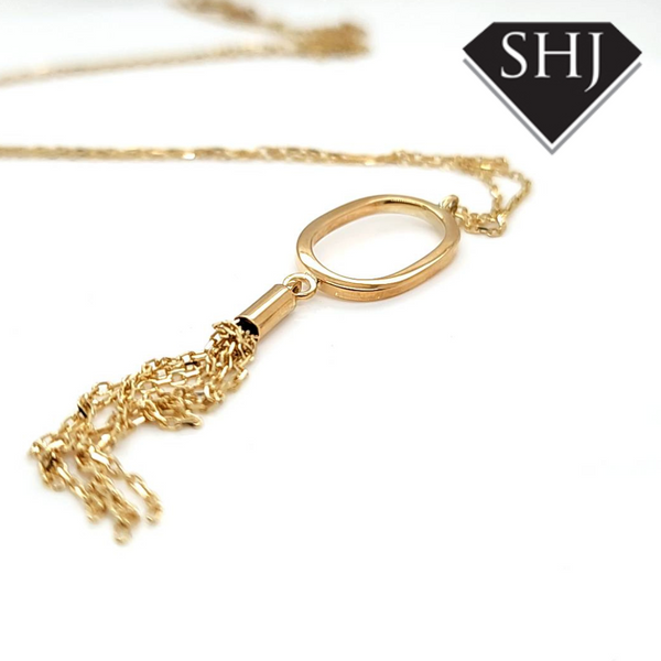 9ct Yellow Gold Tassel Drop Necklace