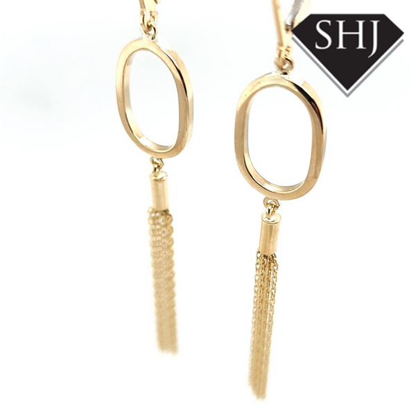 9ct Yellow Gold Tassel Drop Earring