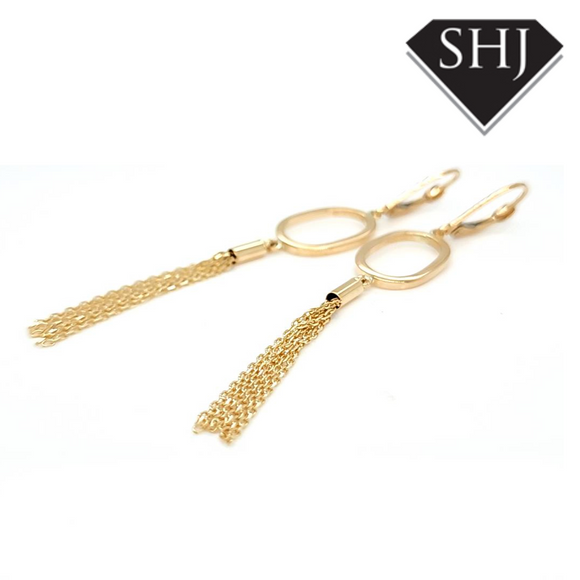 9ct Yellow Gold Tassel Drop Earring