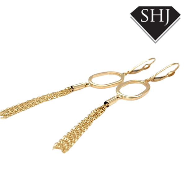 9ct Yellow Gold Tassel Drop Earring