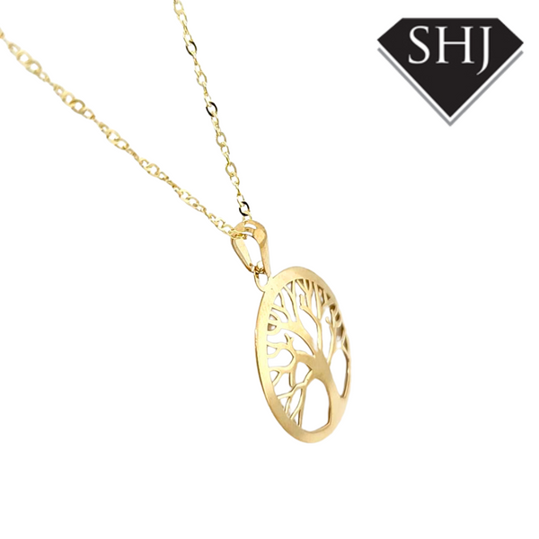 9ct Yellow Gold M.O.P. Tree of Life Necklace