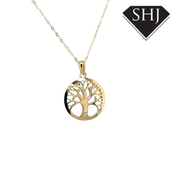 9ct Yellow Gold M.O.P. Tree of Life Necklace