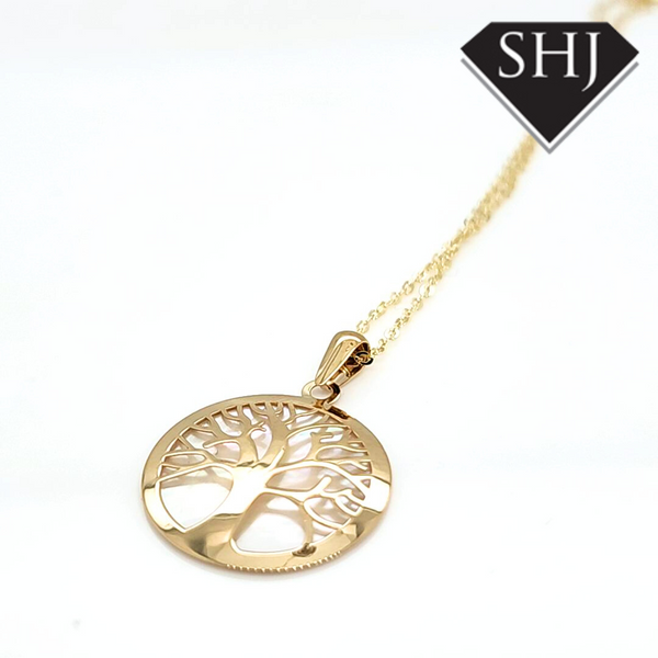 9ct Yellow Gold M.O.P. Tree of Life Necklace