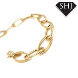 9ct Yellow Gold Oval Link Bracelet