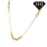 9ct Yellow Gold Belcher and Trace Necklace
