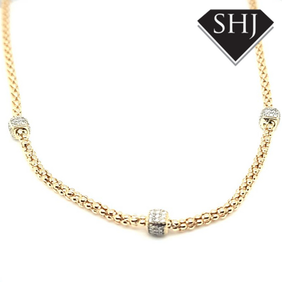 Silver Gold Plated Necklace Bracinni