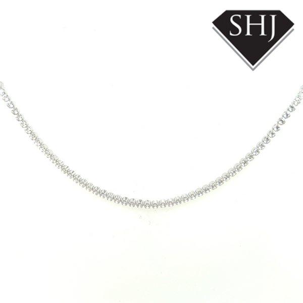 Silver CZ Necklace