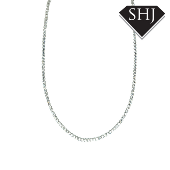 Silver CZ Necklace