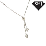 Silver Van Cleef Style Necklace