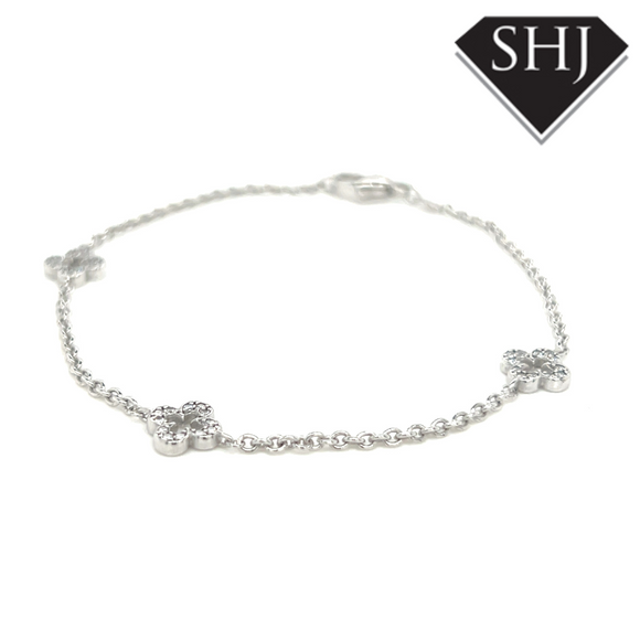 Silver Van Cleef Style Bracelet