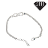 Silver CZ Infinity Bracelet