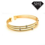 Bracini Silver Gold Plated Bangle