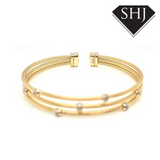 Bracini Silver Gold Plated Bangle