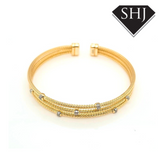 Bracini Silver Gold Plated Bangle