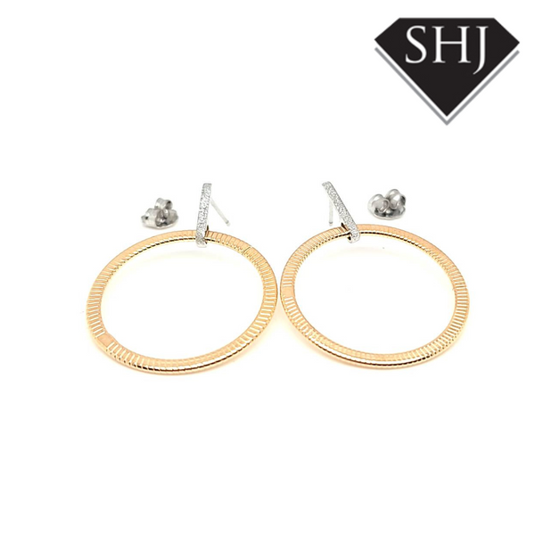 Silver Earrings Gold Plated Bracinni