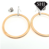 Silver Earrings Gold Plated Bracinni