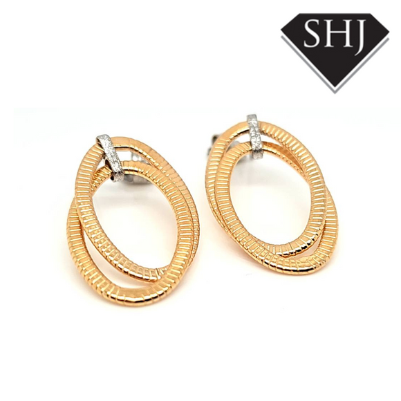 Silver Gold Plated Earrings Bracinni