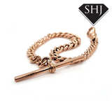 9ct Rose Gold T Bar Bracelet