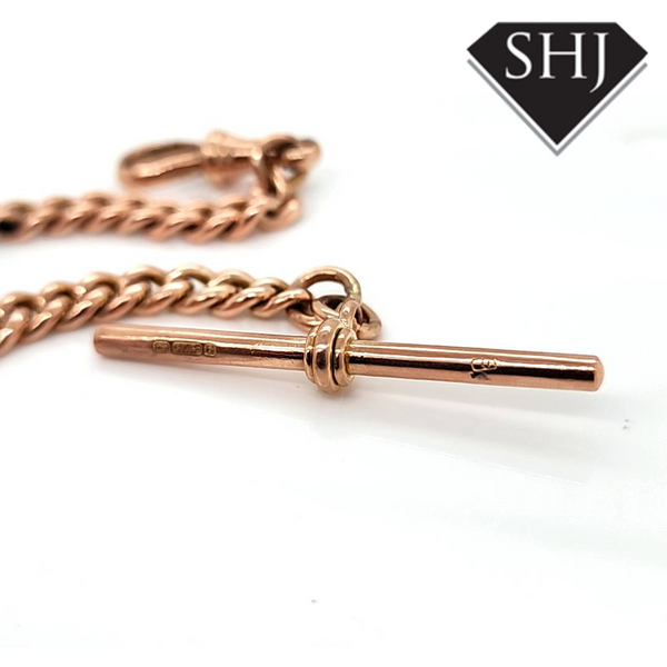 9ct Rose Gold T Bar Bracelet