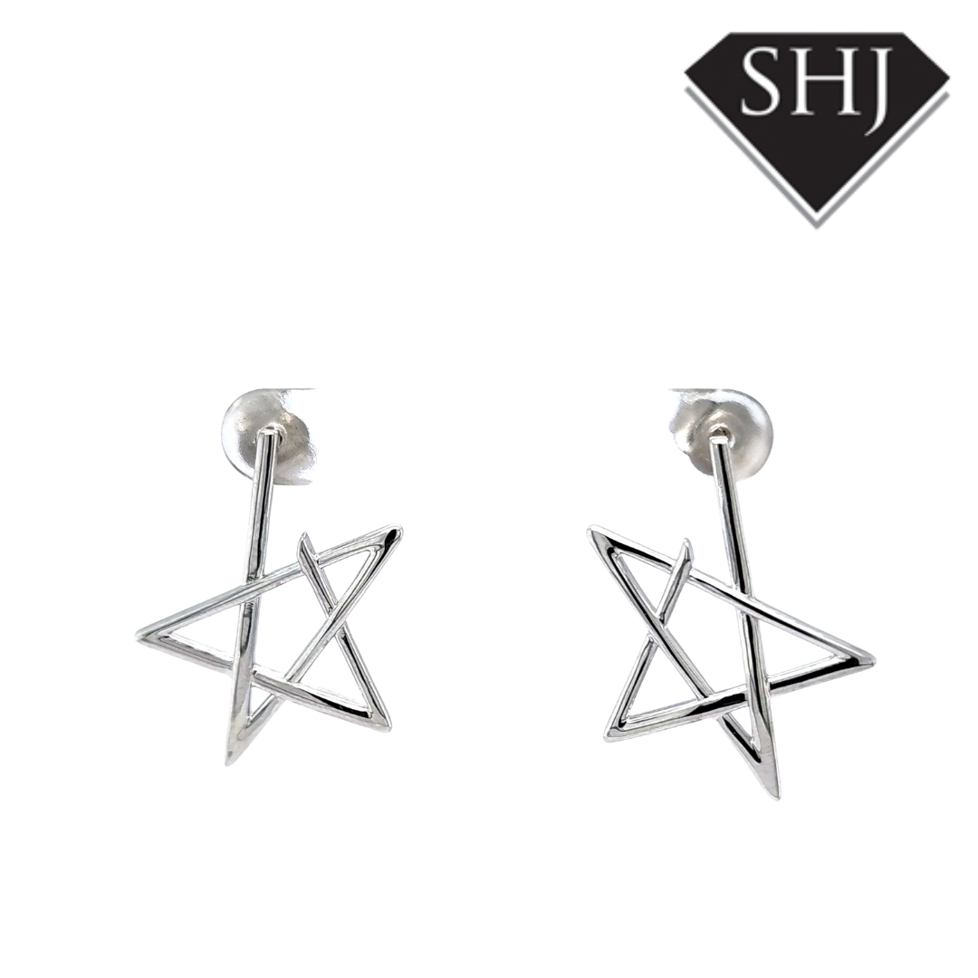 Silver Star Stud Earrings Lucy Q