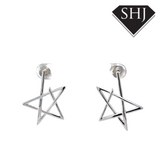 Lucy Q Silver Star Stud Earrings