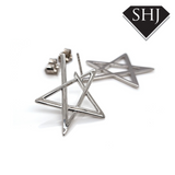 Lucy Q Silver Star Stud Earrings