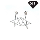 Lucy Q Silver Star Stud Earrings