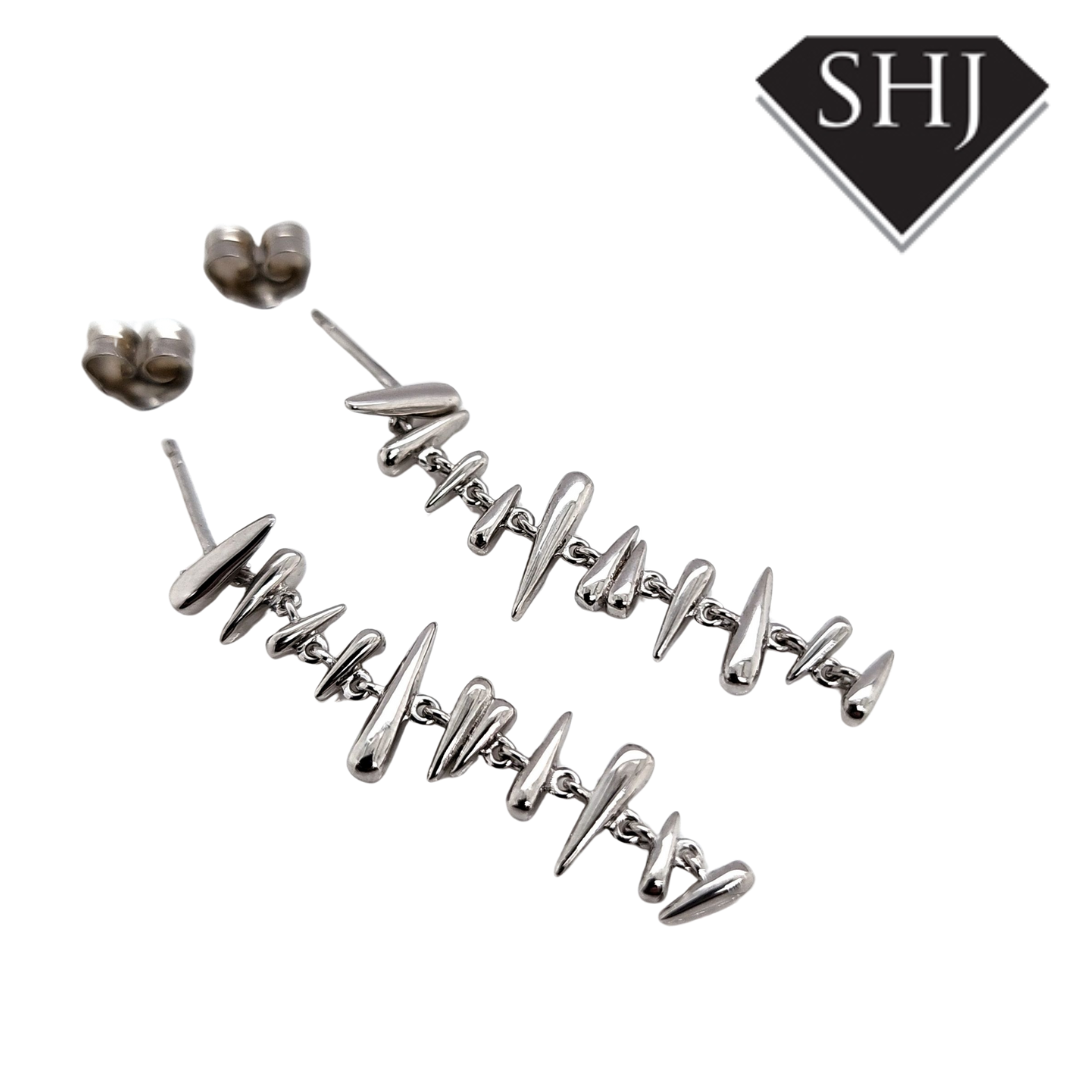 Silver Drop Earrings Lucy Q