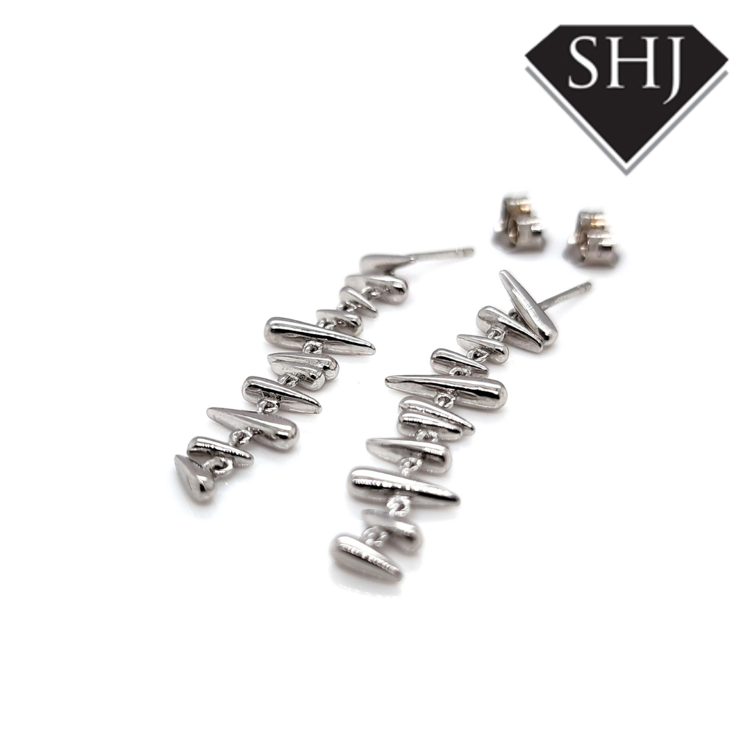 Silver Drop Earrings Lucy Q