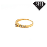 18ct Yellow Gold Diamond Set Ring 'M'