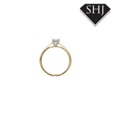 18CT Yellow Gold Platinum Lab Grown Oval 0.50ct Diamond Ring