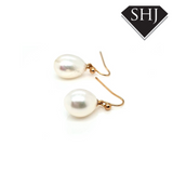 9ct Yellow Gold Pearl Drops