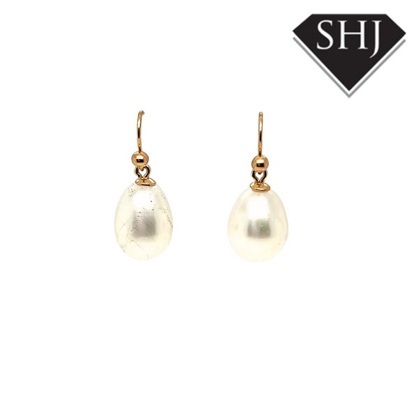 9ct Yellow Gold Pearl Drops