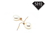 9ct Yellow Gold Pearl Drops