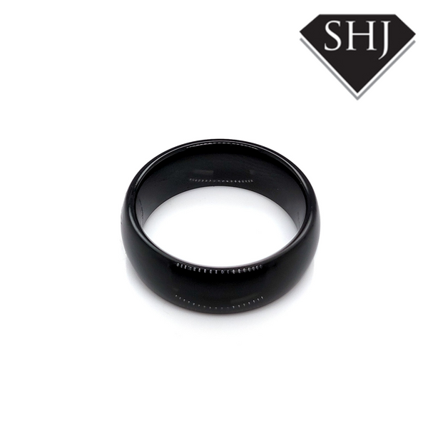 Gents Black Tungsten Ring